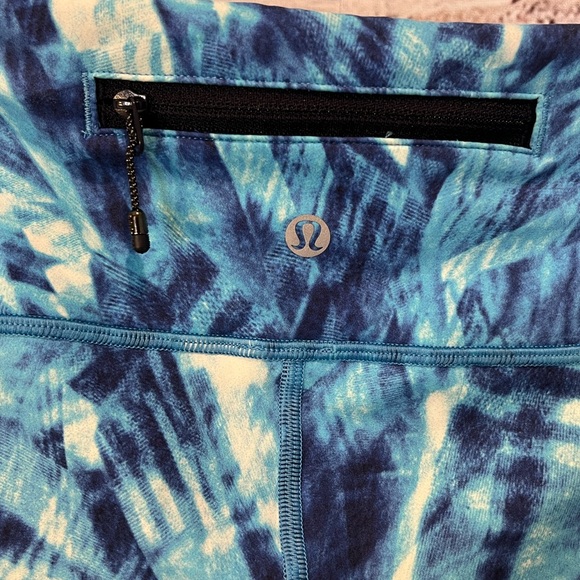 LULULEMON "Speed Wunder Under" Teal Blue Leggings-8 - Picture 3 of 4